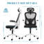 Chaise de bureau en filet Mireyna-974663002