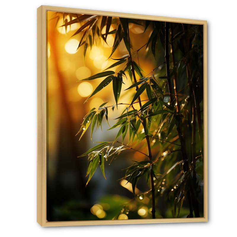 Bambou, coucher de soleil, photographie V - impressions d'art en bambou_106584, Cadre naturel flottant