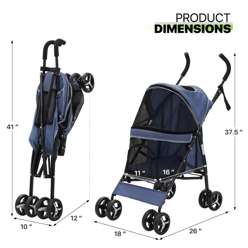 Foldable Stroller For Dogs And Cats