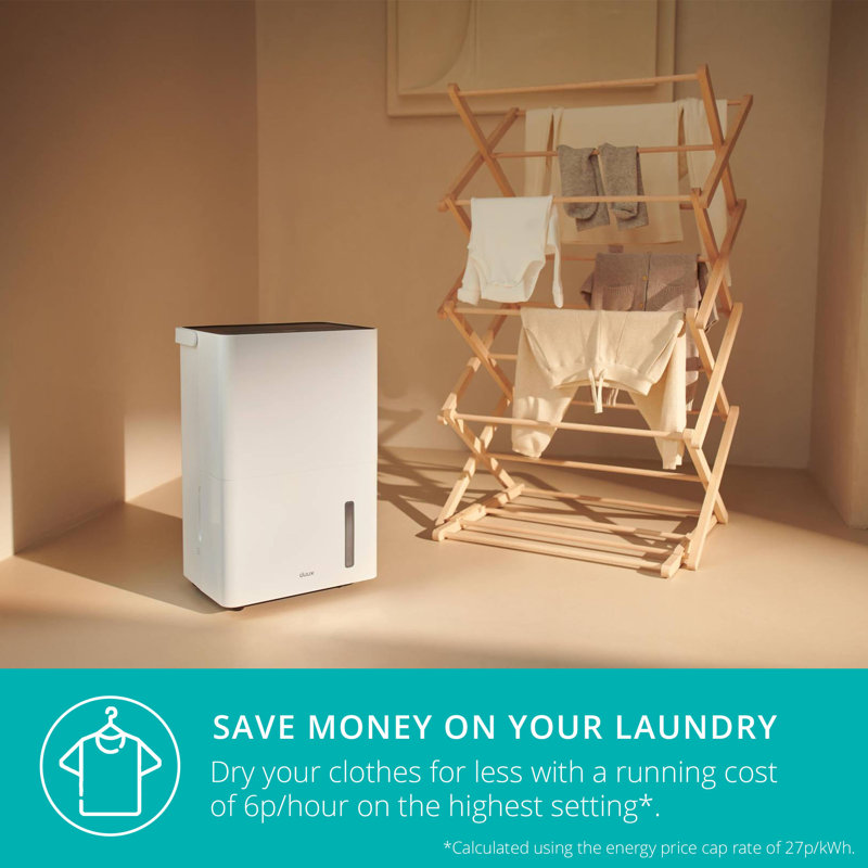 Duux Bora Smart Dehumidifier 20L | Clothes Drying Mode | 4L Water Tank