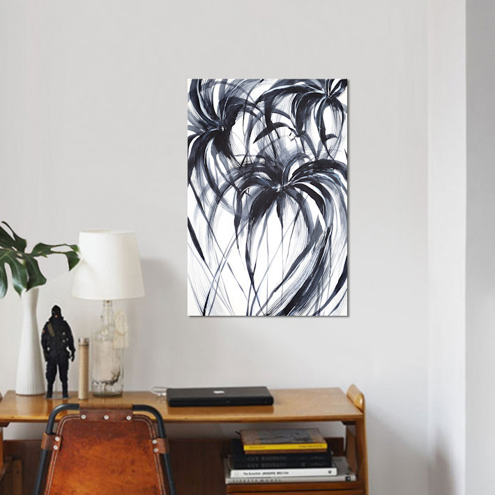 « palms », impression sur toile, H 18 po x l 12 po x P 1,5 po, Pas de tapis, Toile tendue