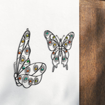 Ensemble de 2 papillons muraux Viggo