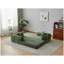 Canapé-lit modulaire 78,8 po vert armée en tissu velours côtelé avec support pour dossier et accoudoirs pour le salon et la chambre à coucher