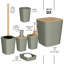 Ensemble de salle de bain - Ensemble d'accessoires de salle de bain, ensemble d'accessoires de salle de bain 6 pièces, ensembles de salle de bain avec brosse de toilette, poubelle et distributeur de savon-951450637