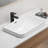 Ceramic Undermount Bathroom Sink 22.05" x 15.36" x 6.7" - White Porcelain Vessel Basin, Seamless Design for Vanity Countertop
