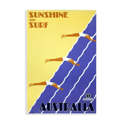 Plaque murale Sunshine & Surf Australie, design par Marcus Jules