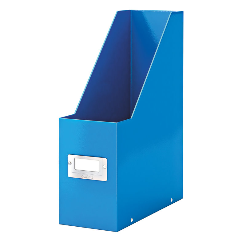 Cardboard Free Standing Magazine Rack, Blue