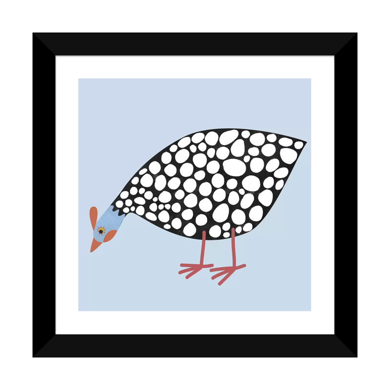 « Hen Guinea » par Nic squirrell-impression, Papier encadré noir, H 24 po x l 24 po x P 1 po, Blanc