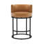 Tabouret de comptoir pivotant en similicuir 34,6 po H avec structure en métal-1509815068