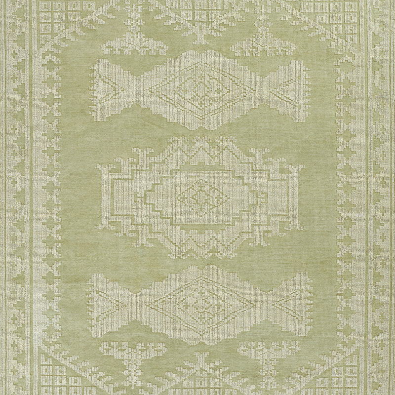 Momeni Bristol Traditional Medallion Green Area Rug, Rectangle 5' x 8'