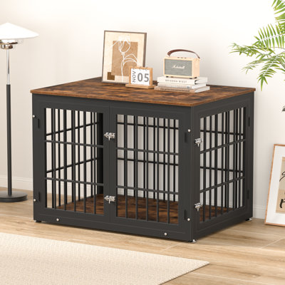 42 Inch Heavy Duty Dog Crate Furniture, Decorative Pet House End Table, Wooden Cage Kennel Furniture Indoor