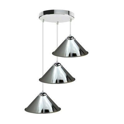 Harkers 3 - Light Chrome Cluster Pendant