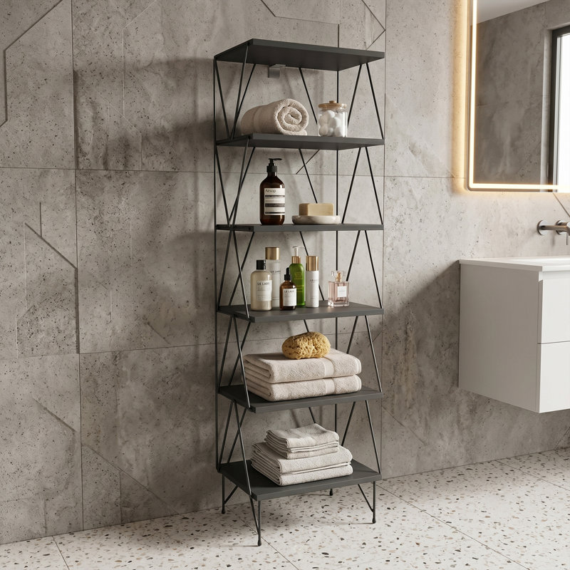 Pine Bookshelf, Gris anthracite