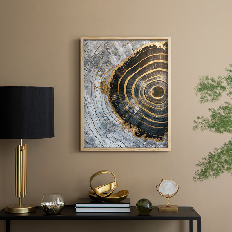 ABSTRACT Series CCLXII, reproduction encadrée - bois massif, Naturel, H 11 po x l 9 po