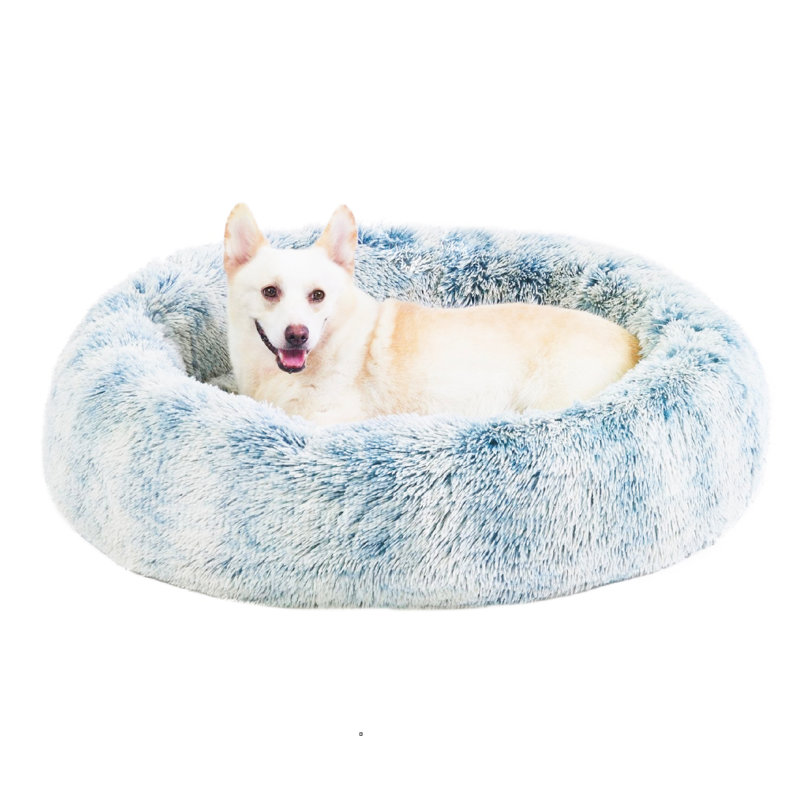 Lit pour animaux en fausse fourrure Tucker Murphy Pet ™, Grand (l 36 po x P 36 po x H 9 po), Shag Denim