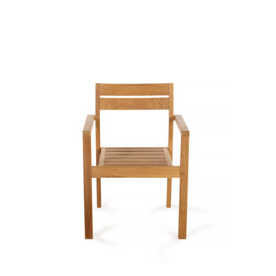 Ellie-Maye Teak Patio Dining Armchair -  Loon PeakÂ®, 28ECDD9E72BC4C8AAFD2AA813BE40AED