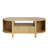 47.2'' Oval Coffee Table With Storage, Fluted Accent Center Table With Draw And Sliding Tambour Doors-1925512535