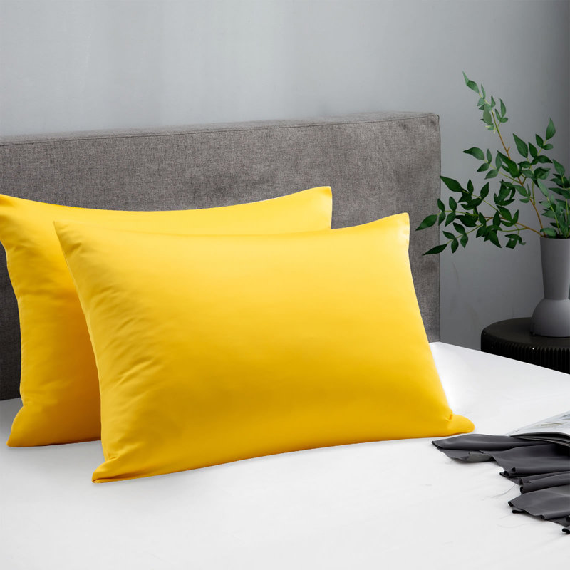 Silk Luxe Pillowcases (set of two), Mimosa, Twin Pillowcase