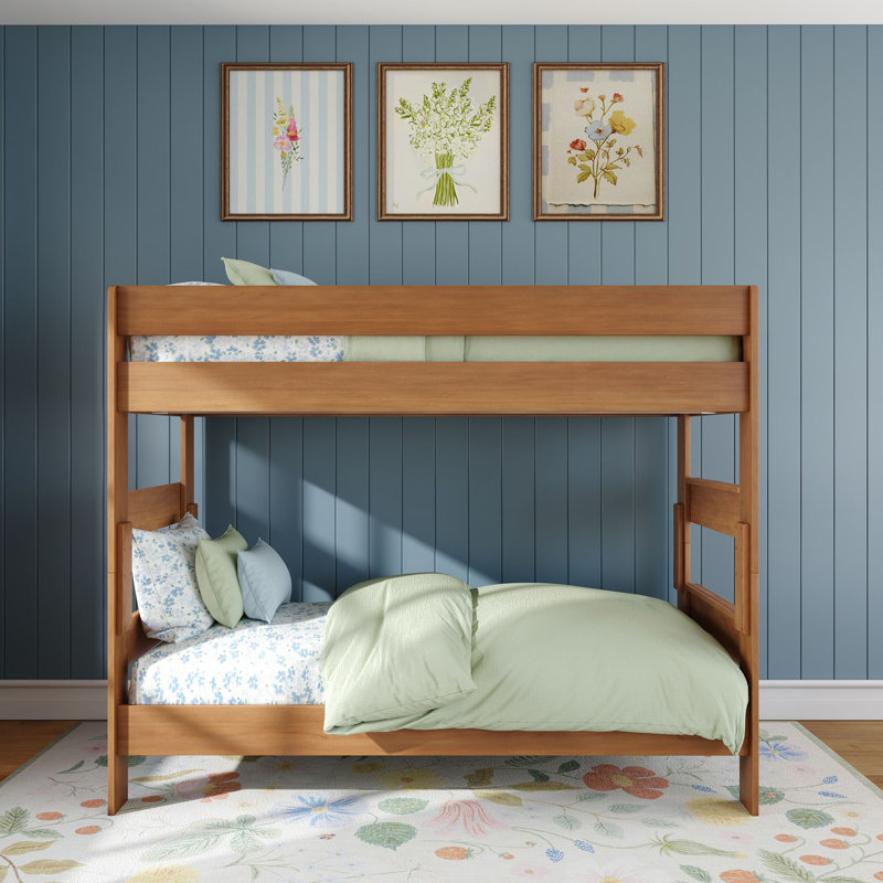 Lit superposé simple en bois massif , Pecan Dip