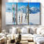 «Snowy Mountain Skis», 3 pièces sur toile-98562761