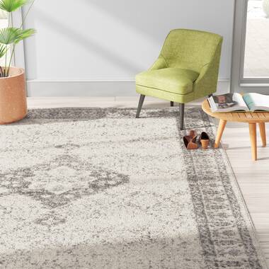 Edwa Oriental Light Gray Area Rug Alcott Hill Rug Size: Rectangle 9' x 12