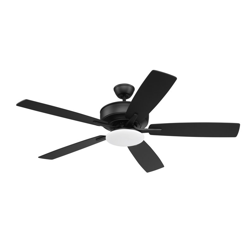 Pro Plus 112 Slim Light Kit 52'' Ceiling Fan with LED Lights, Flat Black