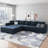 Tremee U-shaped Modular Sectional Sofa with Chaise-1532868430