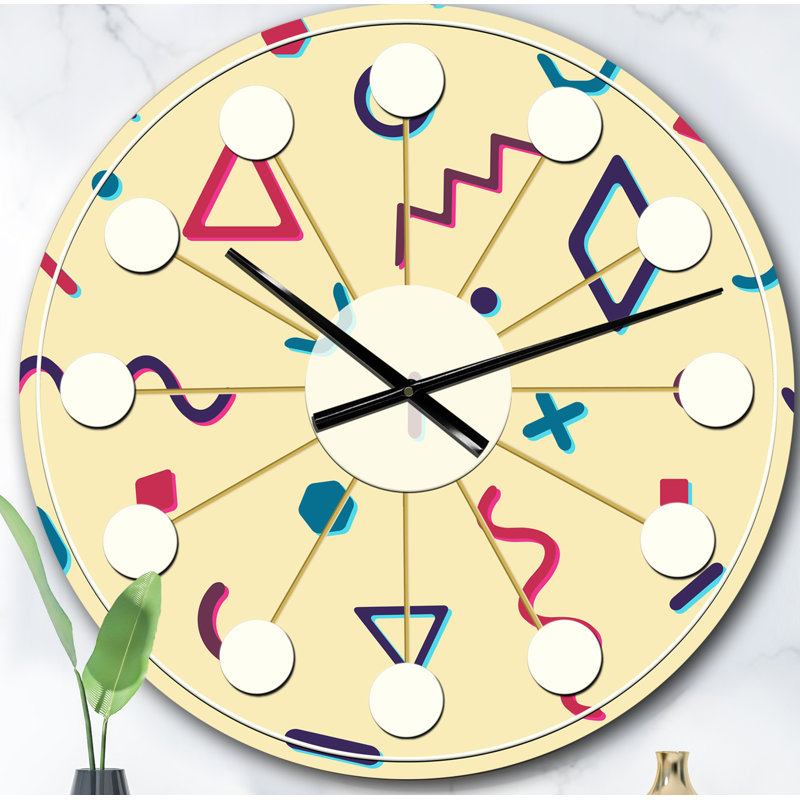 Horloge murale rétro Mid-Century, Surdimensionné