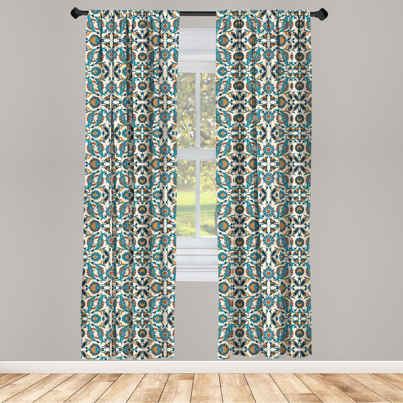 Orient Semi-Sheer Rod Pocket Curtain Panels, 28" x 84"