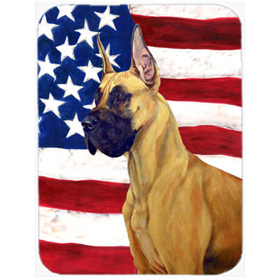 Drapeau américain avec planche à découper en verre Great Dane USA