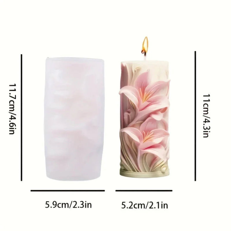White Silicone Tulip Candle Mold
