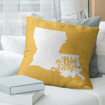 The Big Easy Louisiana Linen Throw Pillow Cover
