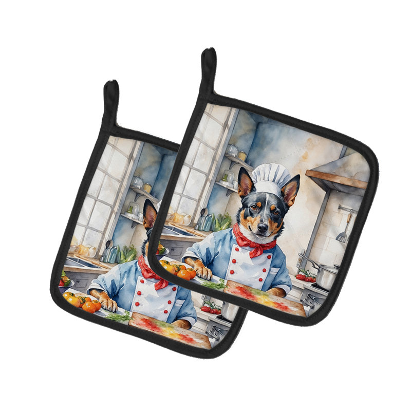 Ensemble de poignées en polyester Caroline's Treasures The Dog Chef