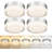 4 Pack 6 Inch LED Dimmable Flush Mount Milky White Glass Shade 5 Colors Temperatures Switch-1086054501