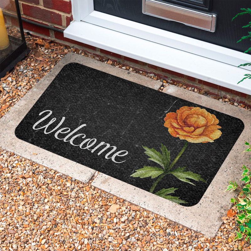 Durable PVC Doormat, Non-Slip Underside, 15.7 x 27.6 inches | 100% Weather-Resistant PVC Material | Ideal for Indoor & Outdoor Use, Easy to Clean, Stylish Design for Home Entryways & Patios