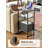 4-Tier Printer Stand With Fabric Drawer, Large Printer Table With Storage Shelf, Side Table