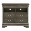 Commode télé de style traditionnel avec bases sculptées, moulures courbées et tiroirs durables pour un rangement élégant-609114174