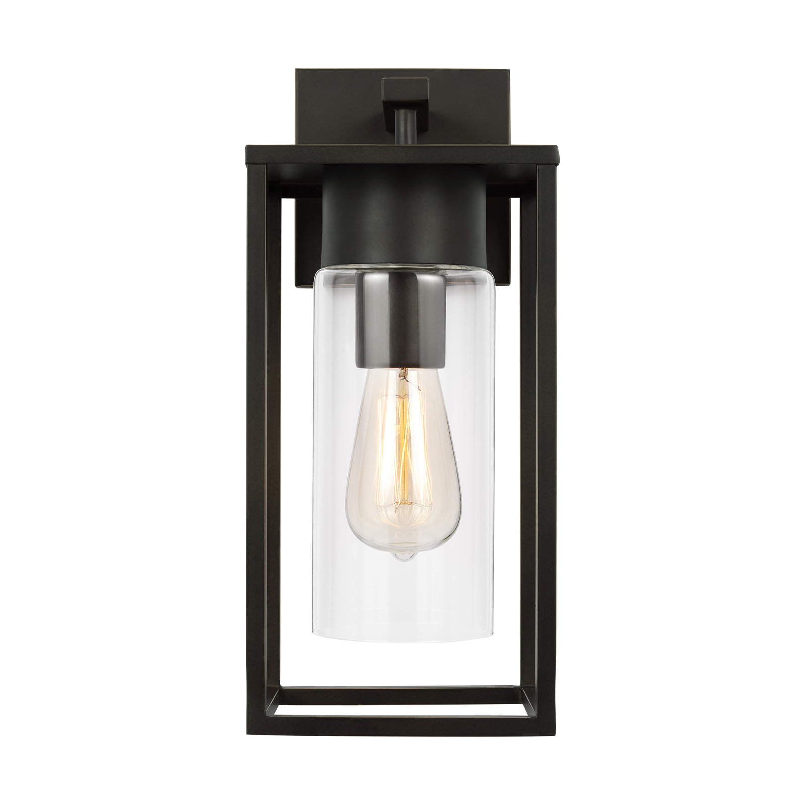 Kota Single Light Outdoor Wall Light, Antique Bronze, 14.63" H x 6.38" W x 6.38" D