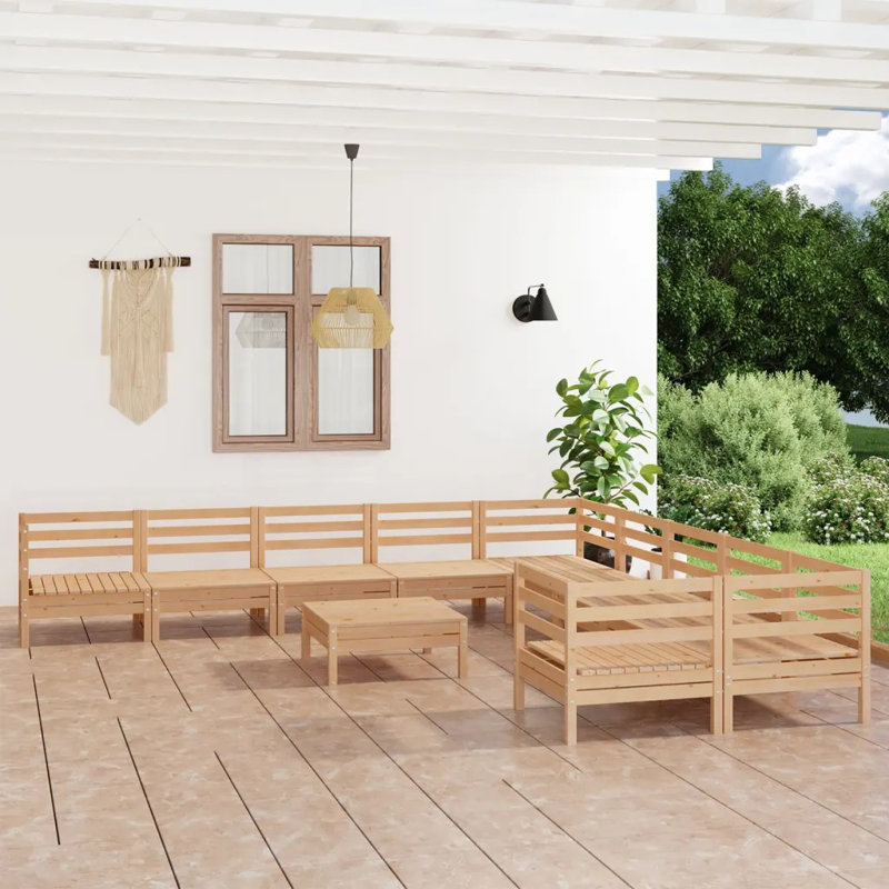 Delshire - Person Patio Conversation Set, Brown