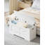 Coffre de rangement de 39,4 po, coffre de rangement très grand avec 2 charnières, banc en bois, coffre de rangement à plateau relevable, banc à chaussures pour entrée, chambre à coucher, salon, blanc-126248600-87934097
