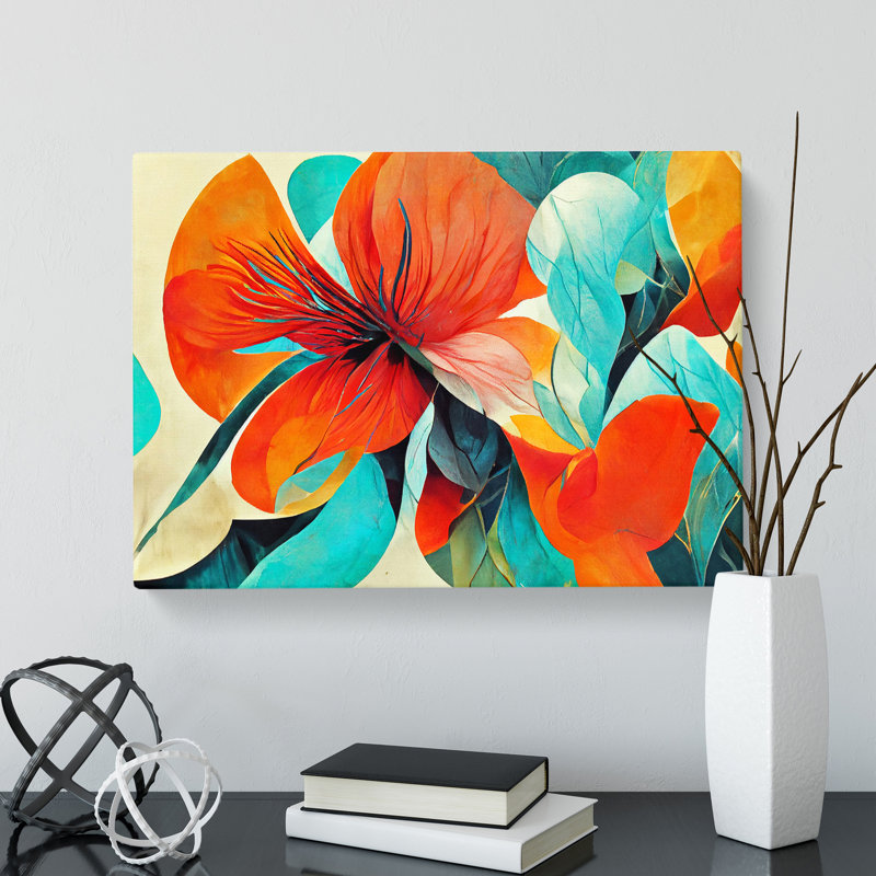 Artistic Floral Abstract Vol.1 - Wrapped Canvas, 50cm H x 76cm W x 3cm D