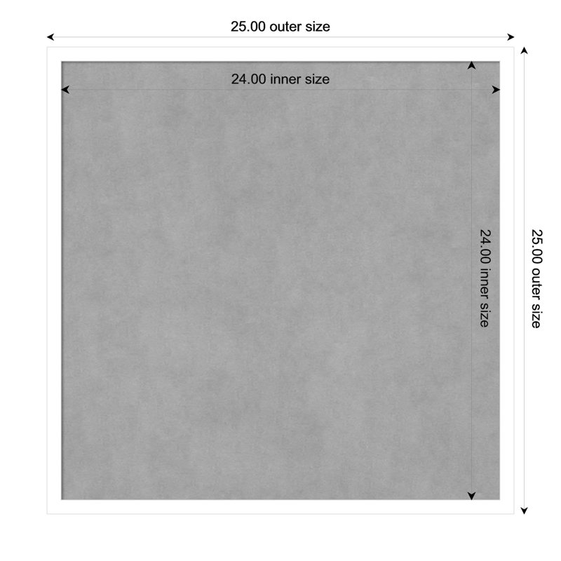 Tableau magnétique blanc Svelte, 25" H x 25" W