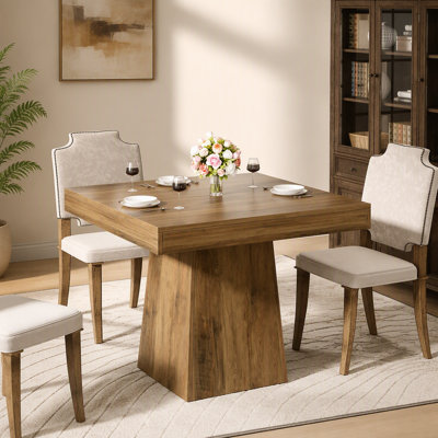 31.5" Dining Table, Square Farmhouse Kitchen Table Dinner Table for 4