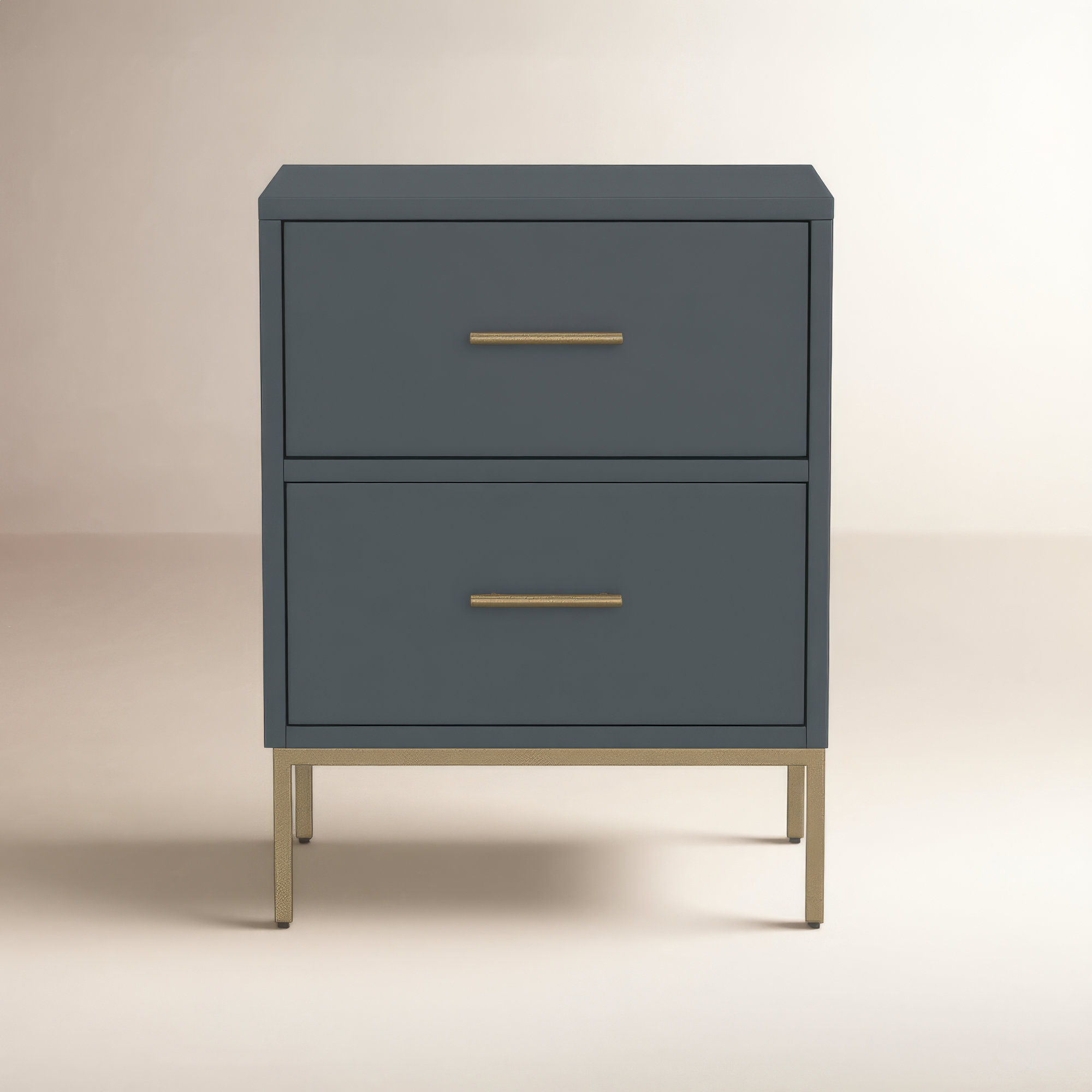 Marino 2 - Drawer Nightstand, Slate Gray