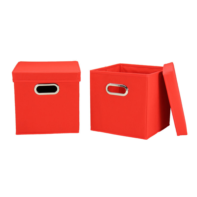 Cube Box, 8" H x 13" W x 15" D, Red