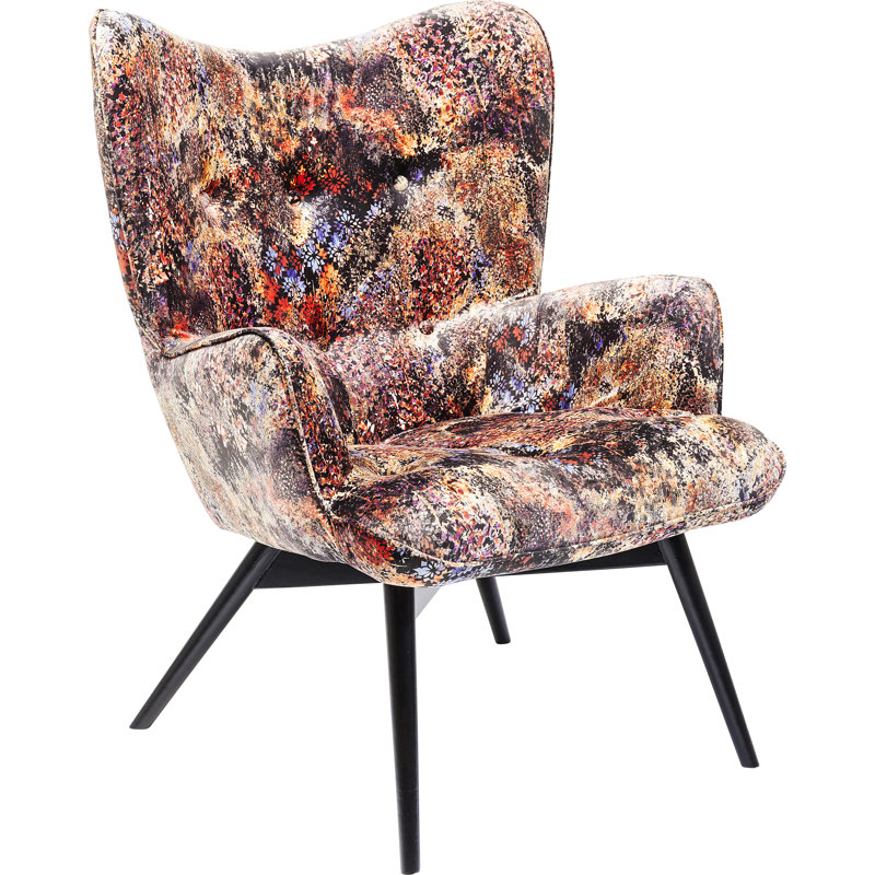 Armchair Vicky, Black, Blue