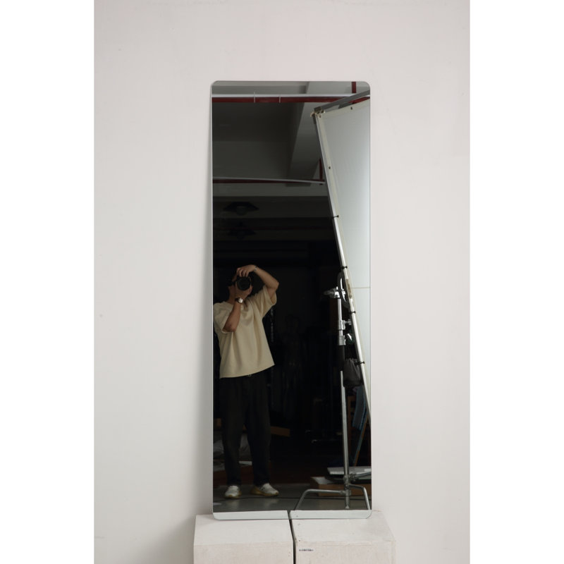 65"X 24" Inch Full Body Round Corner Mirror For Living Room Bedroom Cloakroom Wall Hanging With Hanging Hole High Quality 5Mm Silver Mirror Explosionproof Glass