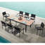 Carlo Extendable 8 - Person Outdoor Dining Set, Faux Wood Aluminum Frame