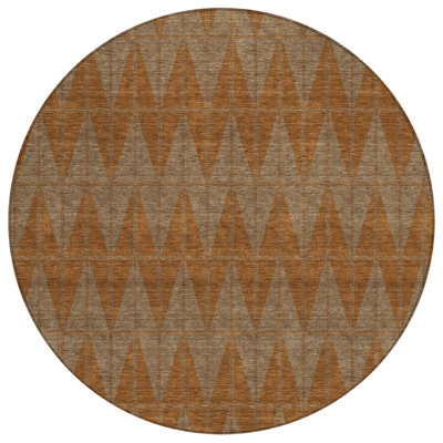 Machine Washable Indoor/Outdoor Kugler ACN2415 Geometric Rug