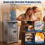 Machine à glaçons commerciale 130LBS / 24H certifiée ETL, machine à glaçons 36LBS avec double entrée d'eau, affichage DEL, épaisseur de glace réglable et autonettoyante pour bar-restaurant